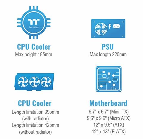 Thermaltake Ceres 500 TG ARGB Snow Mid Tower Chassis